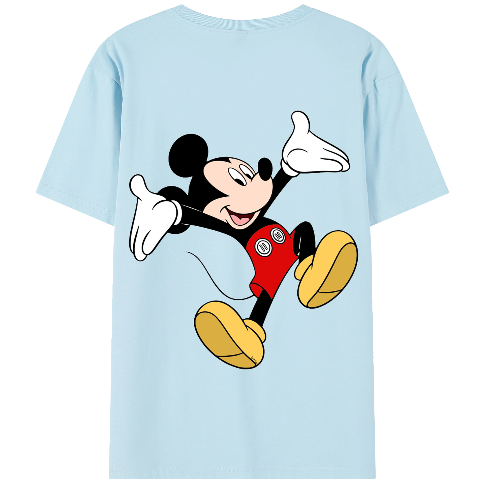 （画像用） ミッキーマウス Mickey Mouse 綿100％半袖Tシャツ（背面プリント）